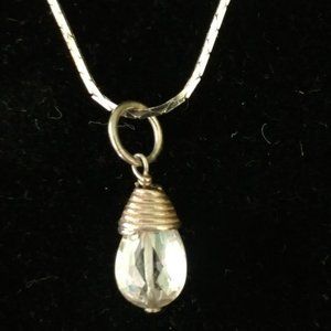 4 for $10 SILVER TONE CHAIN TEARDROP PENDANT